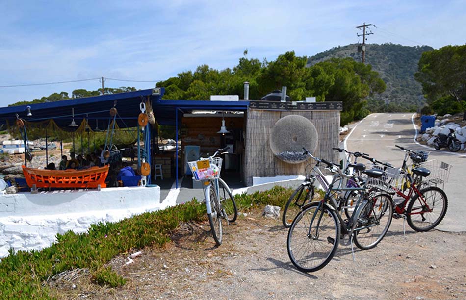 Cycling on the island of Agkistri