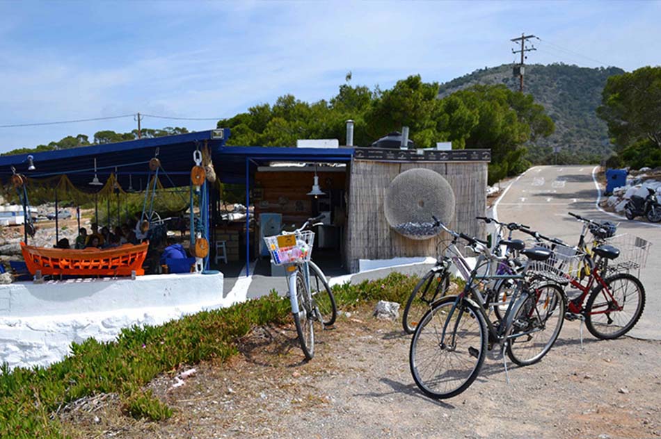 Cycling on the island of Agkistri - Katerina's Kouzina - Odyssey Poros