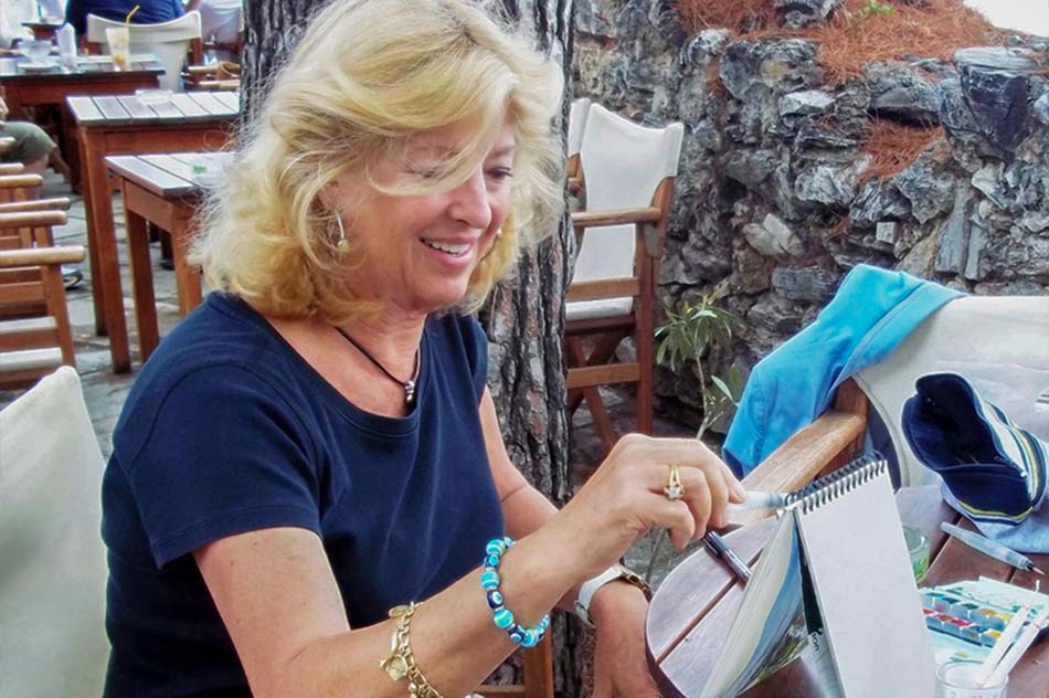 Painting holiday with Pamela Jane Rogers - Katerina's Kouzina - Odyssey Poros