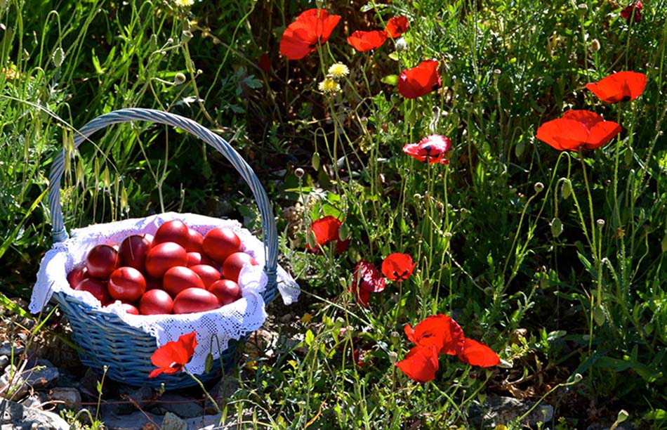 The red eggs of Greek Easter