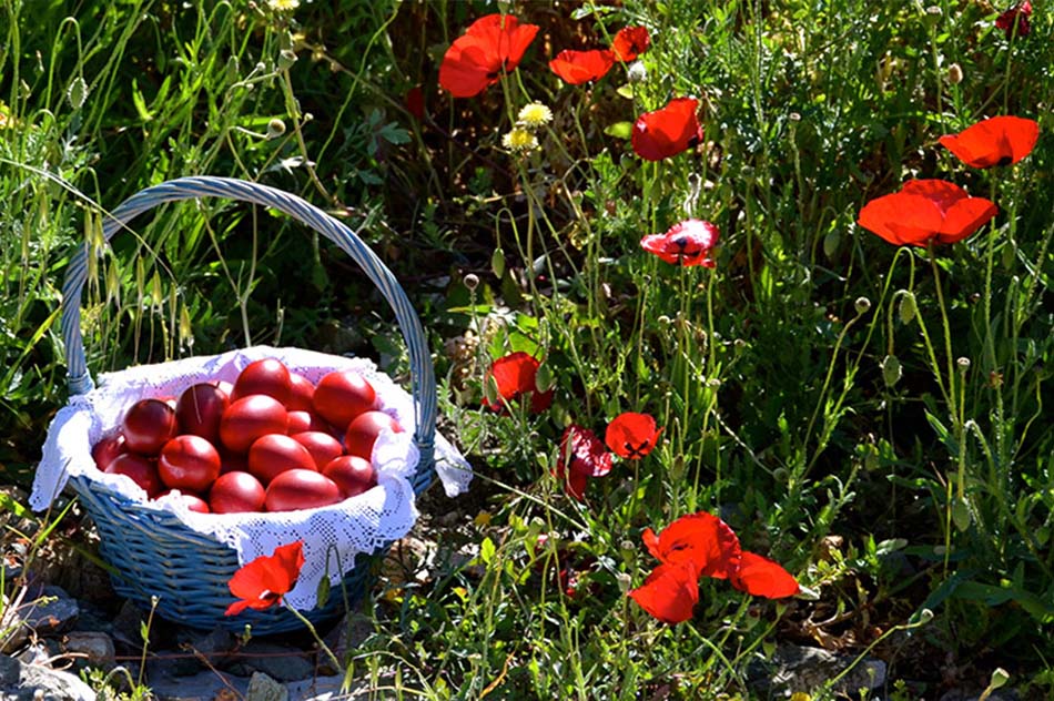 The red eggs of Greek Easter - Katerina's Kouzina - Odyssey Poros